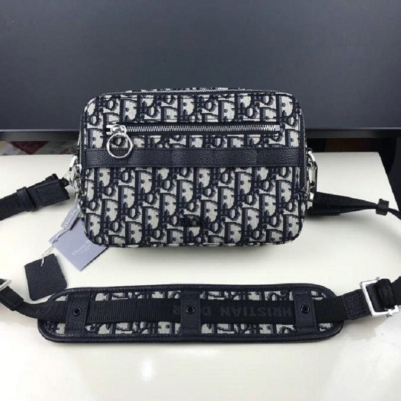 クリスチャンディオール CHRISTIAN DIOR  063-CD1108 2019年最新入荷 サファリ 斜めがけ ショルダーバッグ キャンパス カーフスキン