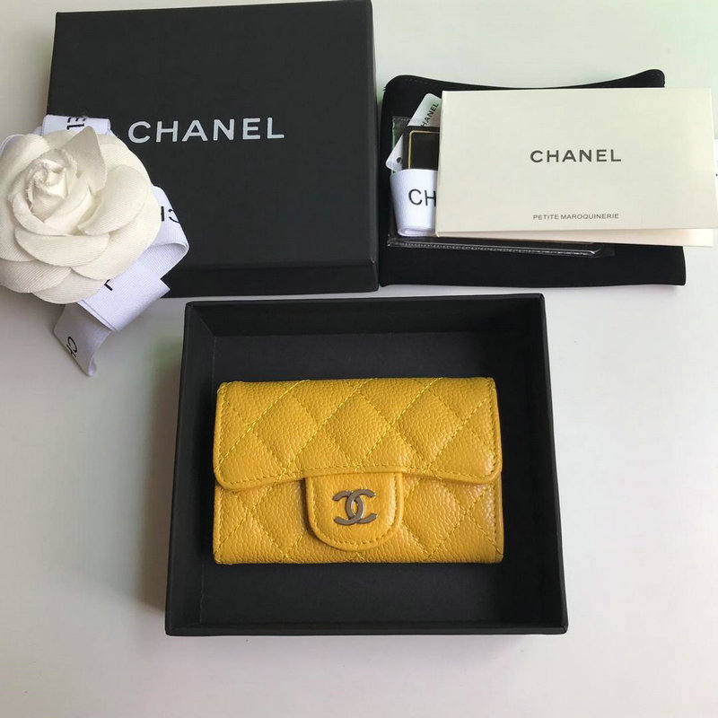 シャネル CHANEL  063-CH80799QY 2019年最新入荷 二つ折り短財布 小銭入れ コインケース ラムスキン