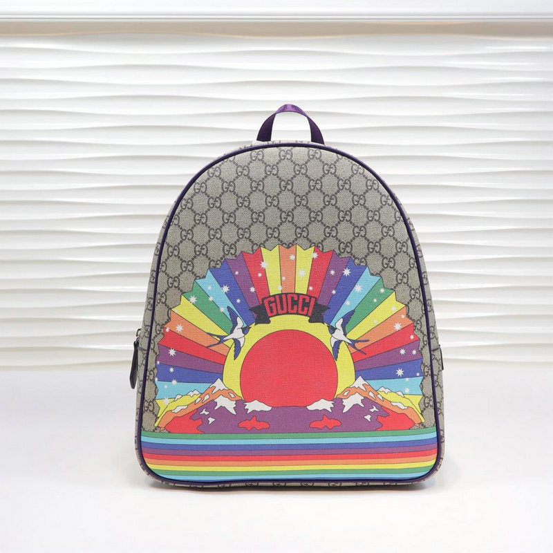 グッチ GUCCI  063-GG433578C 2019年最新入荷 バッグパック メンズ レディース リュック リュックサック レインボーポイント ディパック キャンパス