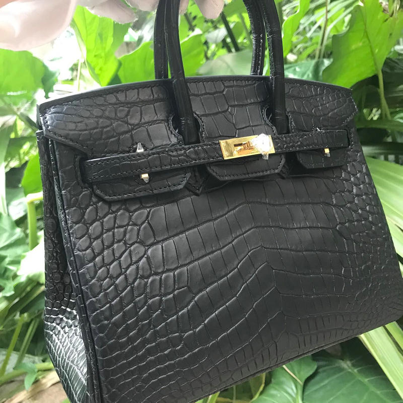 エルメス HERMES  063-HBK25EB 2019年最新入荷 バーキン 25 トートバッグ トップハンドバッグ クロコダイル ゴールド金具