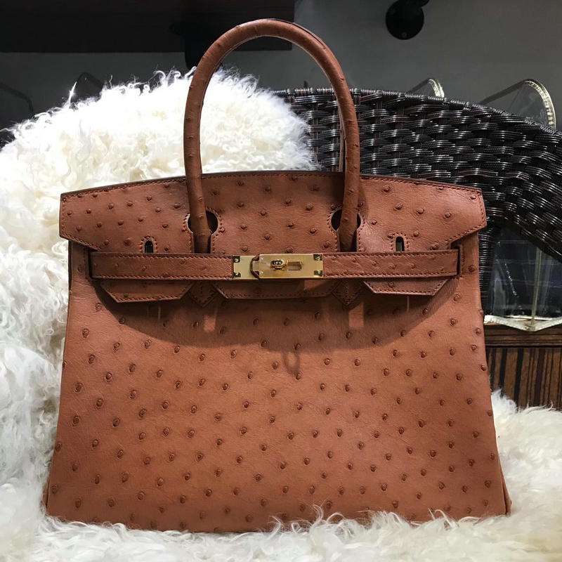 エルメス HERMES 063-HBK35TPTH 2019年最新入荷 バーキン トートバッグ トップハンドバッグ オーストリッチ