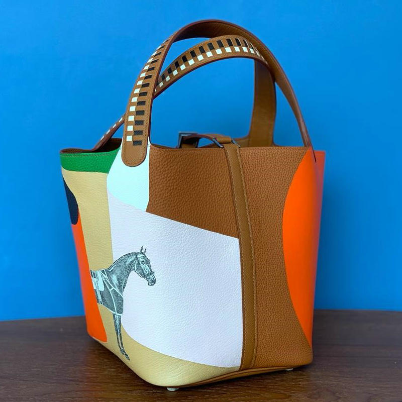 エルメス HERMES 063-HPK22RPT 2019年最新入荷 ピコタン バケットバッグ ショルダーバッグ レディースかばん ヴォーエプソン