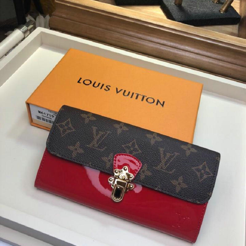 ルイヴィトン LOUISVUITTON  063-M61719R 2019年最新入荷 ポルトフォイユ チェリーウッド ロングウォレット フラップ長財布 モノグラム