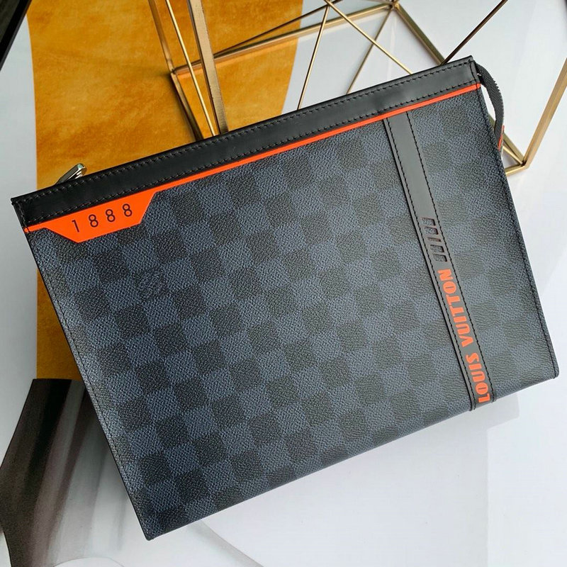 ルイヴィトン LOUISVUITTON  063-N60241 2019年最新入荷 ポシェット ヴォワヤージュ ポーチ 手持ち鞄 メンズバッグ ビジネス ダミエキャンパス クラッチ