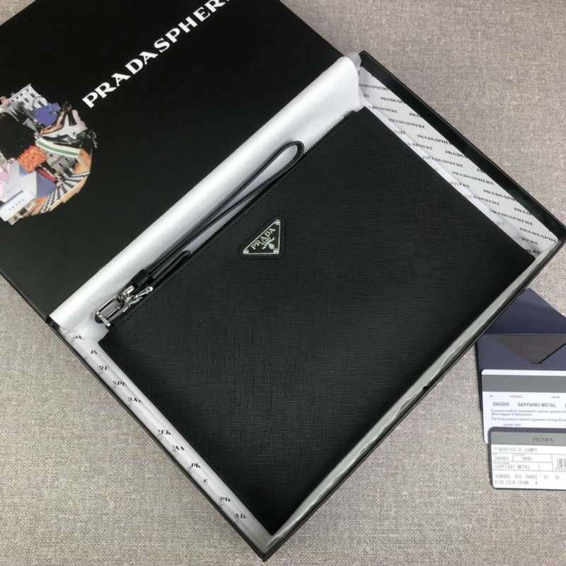 プラダ PRADA  063-PD2NG005Q 2019年最新入荷 手持ち鞄 メンズバッグ クラッチバッグ ビジネス 通勤 ポーチ