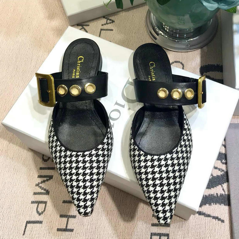 クリスチャンディオール CHRISTIAN DIOR  26-CDJ19025 2019年最新入荷 ローヒールサンダル サマーサンダル ミュール レディース 靴 レザー