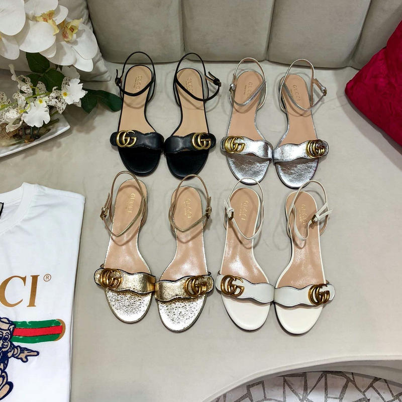 グッチ  02-GGJ19061 GUCCI 2019年最新入荷 サンダル サマーサンダル フラットシューズ レザー レディース 靴