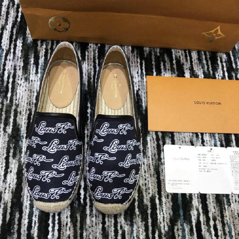 ルイヴィトン LOUISVUITTON  26-LVJ19033 2019年最新入荷 フラットシューズ エスパドリーユ シューズ メンズ レディース カジュアルシューズ 靴 男女兼用