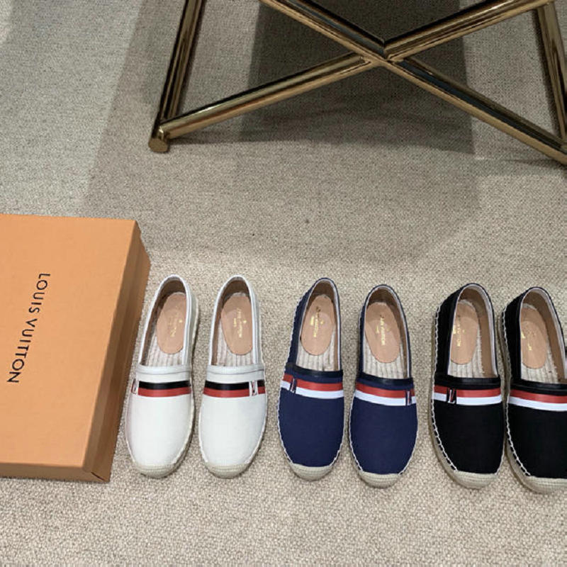 ルイヴィトン LOUISVUITTON  26-LVJ19034 2019年最新入荷 フラットシューズ エスパドリーユ シューズ メンズ レディース カジュアルシューズ 靴 男女兼用