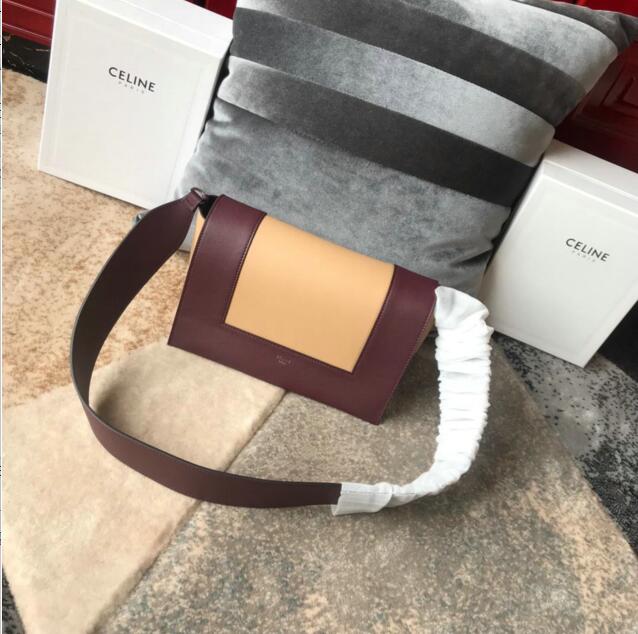 セリーヌバッグ CELINE  063-CE211137JX 2019年最新入荷 フレーム ショルダーバッグ フラップバッグ バイカラー レザー レディースかばん