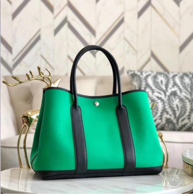 エルメス HERMES 063-H6003BGK 2019年最新入荷 ガーデンパーティー トートバッグ ハンドバッグ キャンパス ママバッグ