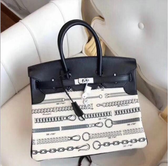 エルメス HERMES  063-HBK30BLP 2019年最新入荷 バーキン35 バッグ トートバッグ ハンドバッグ キャンパス カーフレザー