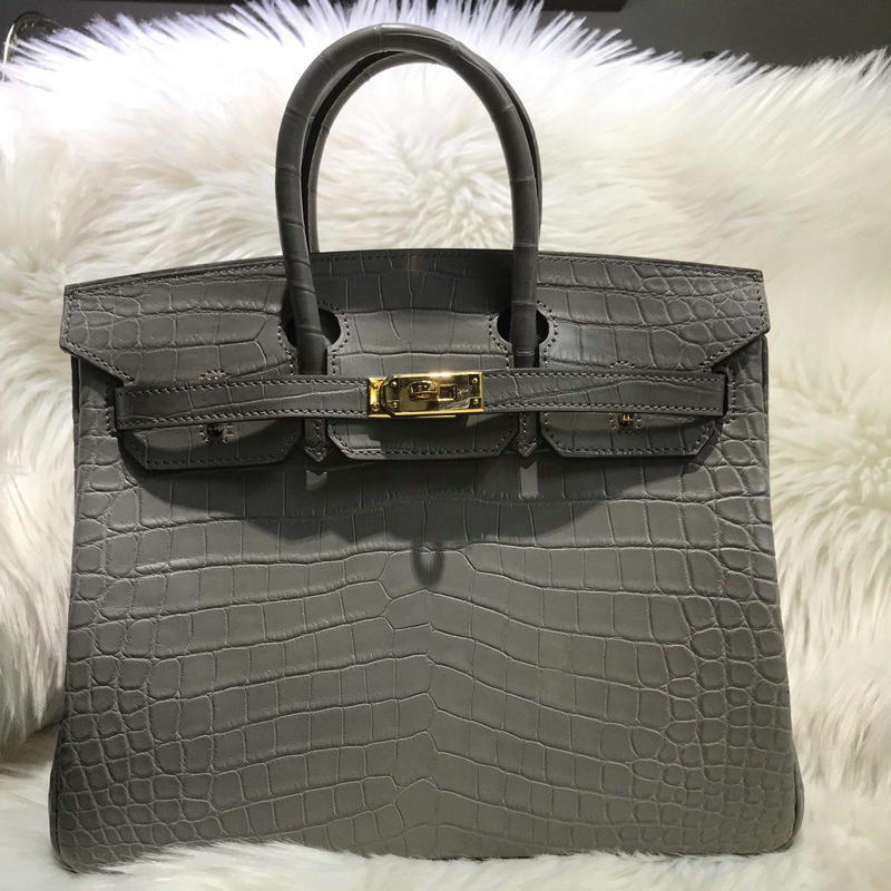 エルメス HERMES 063-HBK30EPLH 2019年最新入荷 バーキンバッグ トートバッグ ハンドバッグ クロコダイル革 レディースかばん