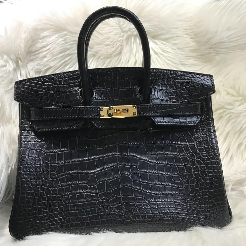 エルメス HERMES 063-HBK35EPBK　2019年最新入荷 バーキンバッグ トートバッグ ハンドバッグ クロコダイル革 レディースかばん