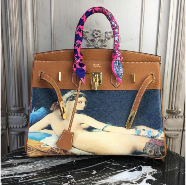 エルメス HERMES 063-HBK35CH　2019年最新入荷 バーキンバッグ トートバッグ ハンドバッグ トリヨンクレマンス レディースかばん