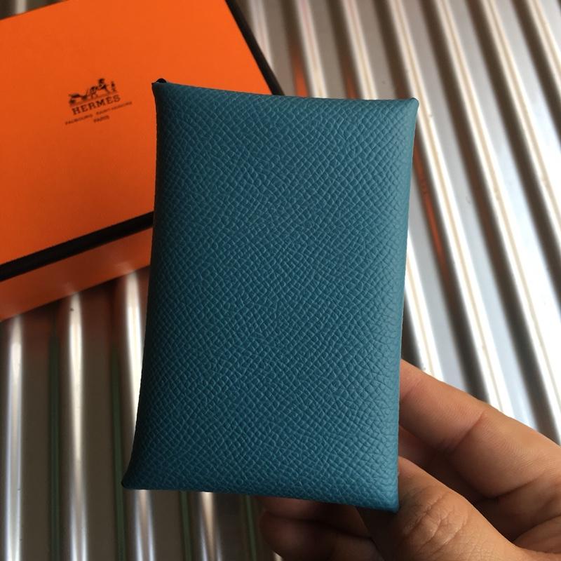 エルメス HERMES 063-HE0441NL　2019年最新入荷 カルヴィ カードケース 名刺入れ カードホルダー 二つ折り コンパクト 小銭入れ ヴォーエプソン