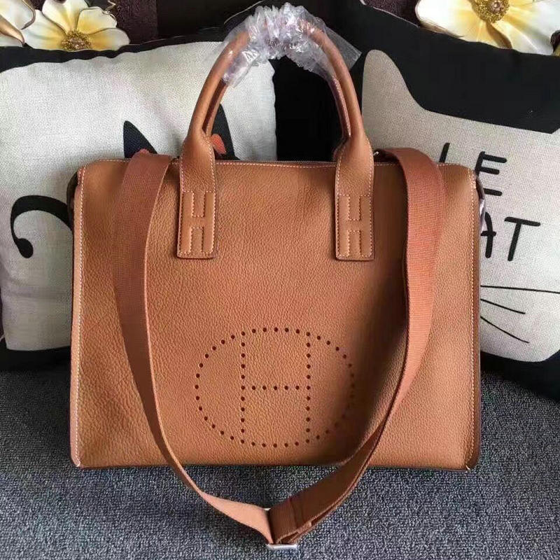 エルメス HERMES  063-HE8813QF 2019年最新入荷 ブリーフケース トートバッグ ショルダーバッグ ビジネス メンズ かばんトゴ革