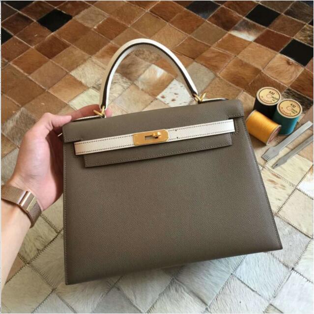 エルメス HERMES  063-HKL28RSHB 2019年最新入荷 ケリー 28 トートバッグ 2way ショルダーバッグ レディースかばん ヴォーエプソン