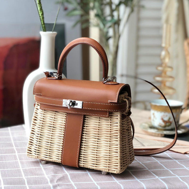 エルメス HERMES  063-HKLP20KF 2019年最新入荷 ケリー トートバッグ 2way ショルダーバッグ ピクニックBAGGU レディースかばん