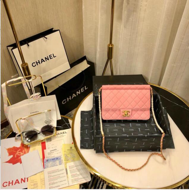 商品名称：シャネル CHANEL  JS-CH0580Y 2019年最新作 フラップバッグ 斜め掛け ショルダーバッグ レディースかばん ラムスキン パール