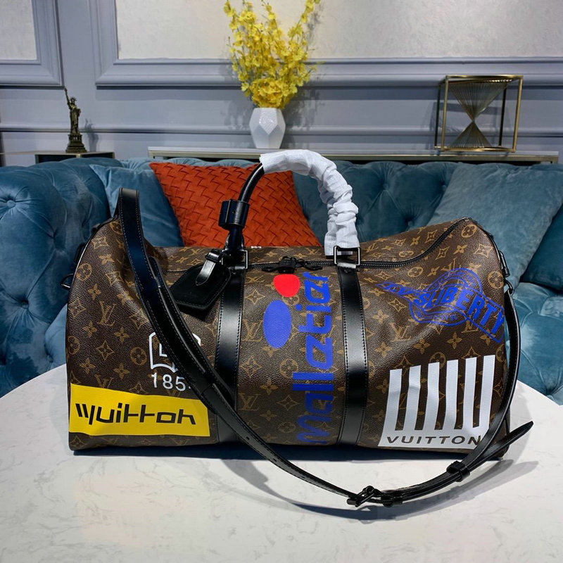 ルイヴィトン LOUISVUITTON  057-M44642 2019年最新入荷 キーポル バンドリエール 50 ハンドバッグ トラベルバッグ 旅行かばん ボストンバッグ