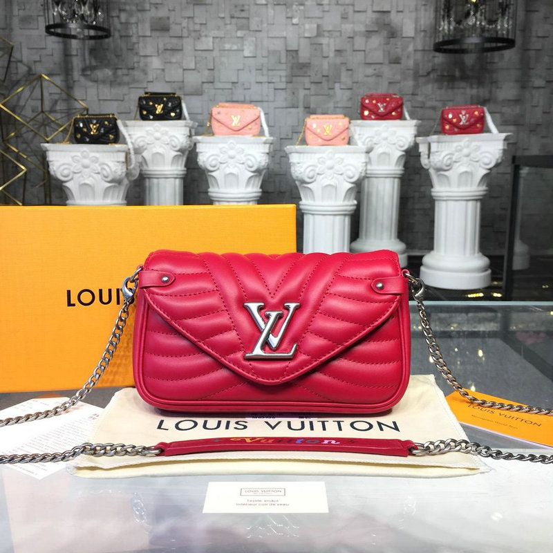ルイヴィトン LOUISVUITTON  057-M63956 2019年最新入荷 ポシェット チェーンウォレット ショルダーバッグ カーフレザー