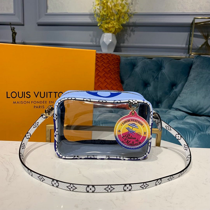 ルイヴィトン LOUISVUITTON  057-M67610L 2019年最新入荷 ビーチ ポーチ ショルダーバッグ 手持ちかばん モノグラムキャンバス ブルー