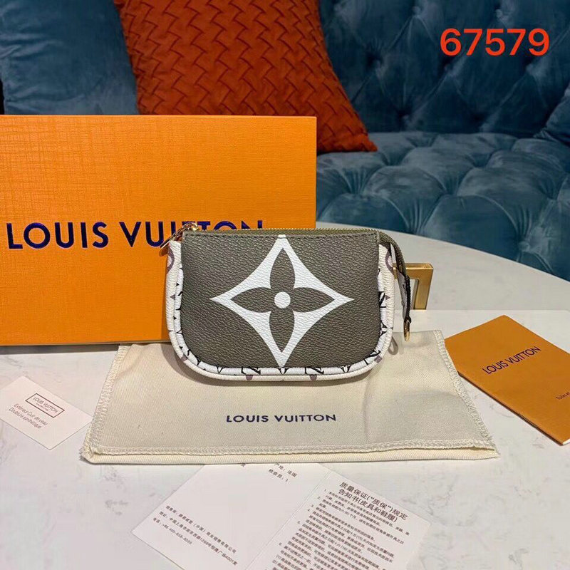 ルイヴィトン LOUISVUITTON  057-M67579 2019年最新入荷 ミニポシェット アクセソワール ジップコインケース 小銭入れ キーリング付き 短財布