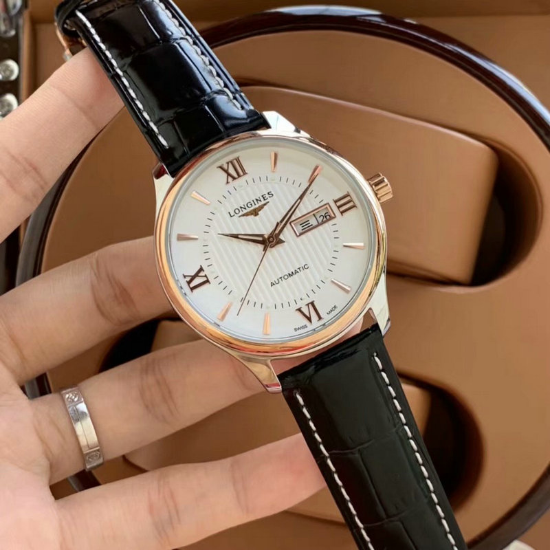 ロンジン LONGINES  ZX-LGT19022 2019年最新入荷 レコード ウォッチ オートマチック 腕時計 本革ベルト メンズ 機械式時計 カレンダー付き