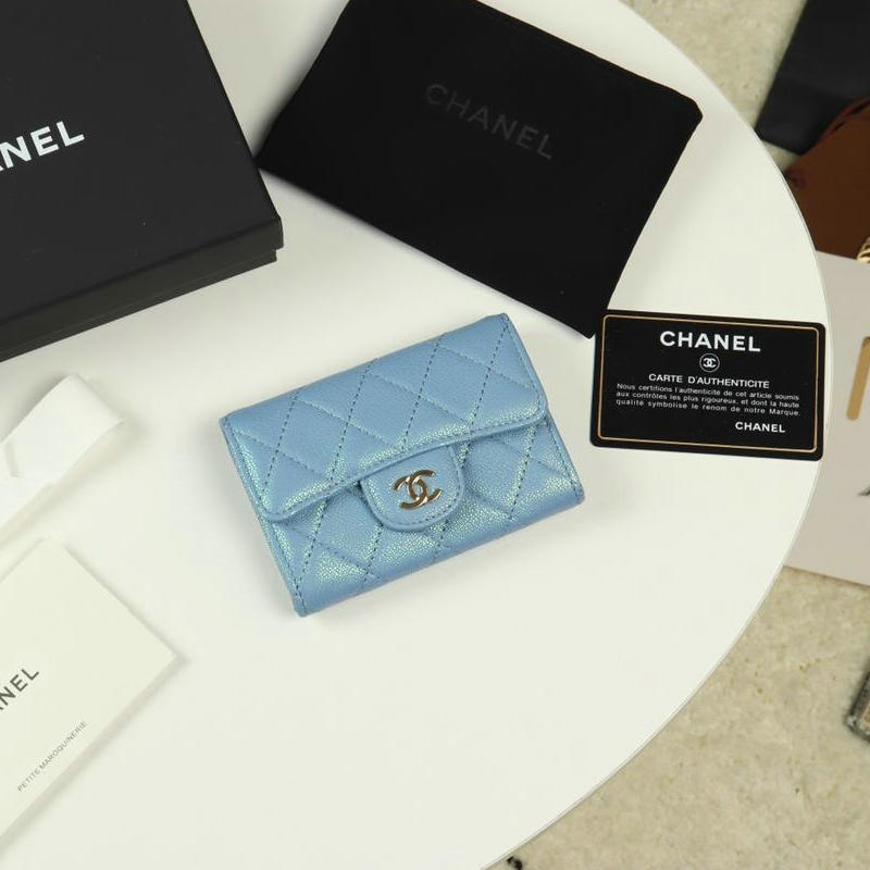シャネル CHANEL 063-CH80799QL　2019年最新作 フラップ 二つ折り短財布 小銭入れ コインケース カードケース キャビアスキン
