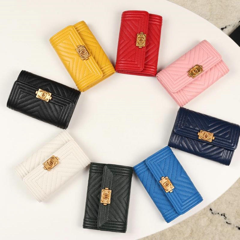 商品名称：シャネル CHANEL  063-CH80603V 2019年最新作 二つ折り短財布 小銭入れ コインケース 名刺入れ カードケース