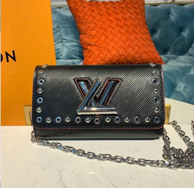 ルイヴィトン LOUISVUITTON  057-M62306K 2019年最新入荷 ツイスト MM チェーンウォレット 斜め掛け ショルダーバッグ エピレザー フラップバッグ