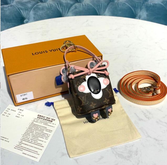 ルイヴィトン LOUISVUITTON  057-M67397 2019年最新入荷 ビジュー サック ワイルド パペット キーホルダー バッグチャーム モノグラム フラワー