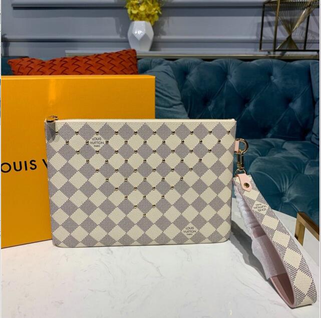 ルイヴィトン LOUISVUITTON  057-N60253 2019年最新入荷 シティ ポシェット クラッチバッグ 手持ちかばん リベット付き ダミエアズール