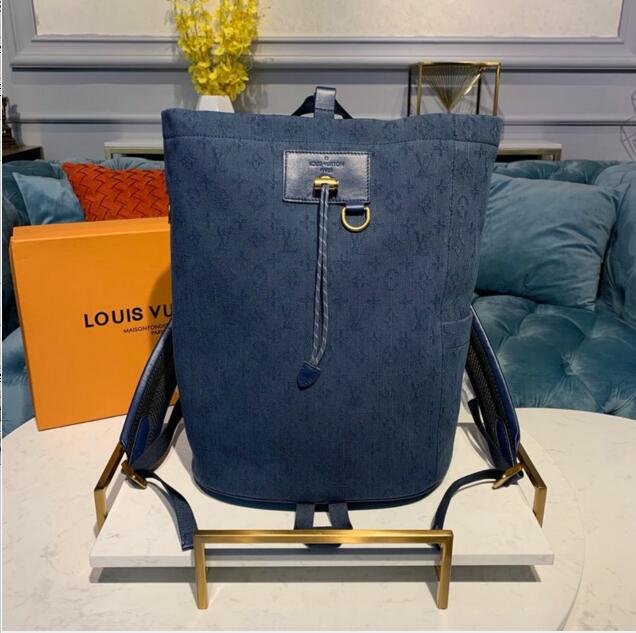 ルイヴィトン LOUISVUITTON  057-M44617 2019年最新入荷 チョーク バックパック メンズ リュック スリング リュックサック モノグラム デニム 大容量