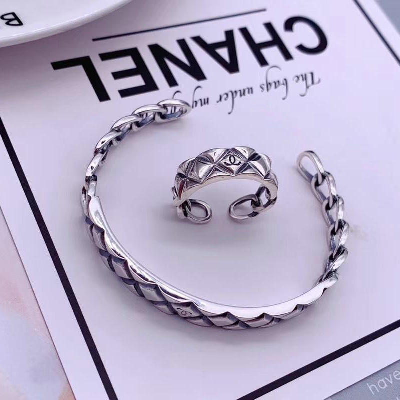 シャネル CHANEL  YXBL-CHJZ19002 2019年最新作 オープンブレスレット 指輪 リング セット アクセサリー ギフト プレゼント