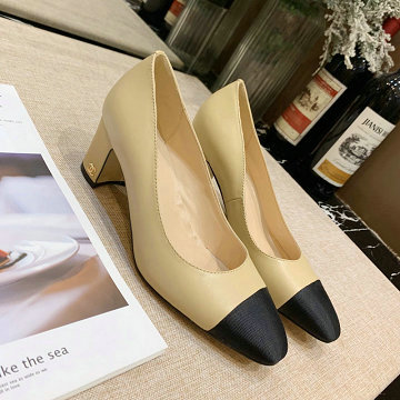 シャネル CHANEL 26-CHJ20019 2020年秋冬最新入荷 パンプス ローヒールシューズ レディースシューズ 靴 レザー