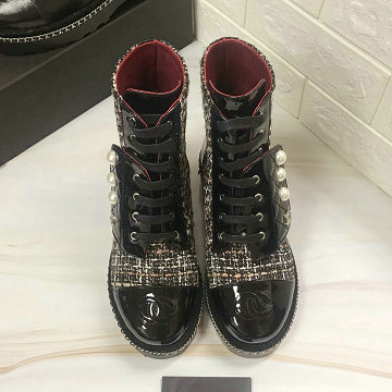 シャネル CHANEL 26-CHJ20025  2020年秋冬最新入荷 マーティンブーツ レースアップ ショートブーツ レディースシューズ レザー