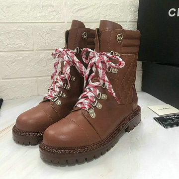 シャネル CHANEL 26-CHJ20033 2020年秋冬最新入荷 ハイブーツ レースアップ ミドルブーツ レディースシューズ 靴 通勤 通学