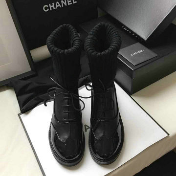 シャネル CHANEL 26-CHJ20043  2020年秋冬最新入荷 ミドルブーツ レディースシューズ レースアップブーツ 靴 通勤 通学