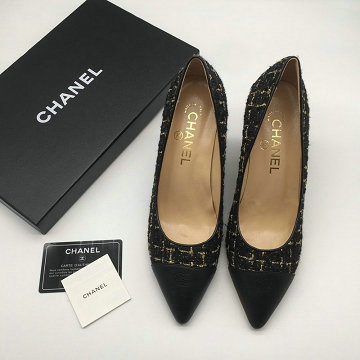 商品名称：シャネル CHANEL 2020年秋冬最新入荷 パンプス ハイヒールシューズ ウェッジソール シューズ レディース 靴 ツイード レザー ウィメンズ シューズ 通勤 通学