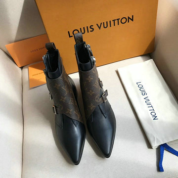 ルイヴィトン LOUISVUITTON  26-LVJ20010 2020年秋冬最新入荷 ショートブーツ ローヒールブーツ レディースシューズ 靴 カジュアルシューズ レザー