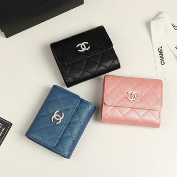 商品名称：シャネル CHANEL  JS-CH0309G 2019年最新入荷 クラシック 二つ折り短財布 フラップ ショートウォレット キャビアスキン カードケース 札入れ グレインド カーフスキン