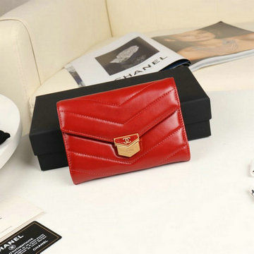 シャネル CHANEL JS-CH81224  2019年最新入荷 三つ折り短財布 フラップ財布 ショートウォレット カード入れ 小銭入れ カーフスキン