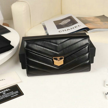 シャネル CHANEL JS-CH81225 2019年最新入荷 三つ折り長財布 フラップ財布 ロングウォレット カード入れ 小銭入れ カーフスキン
