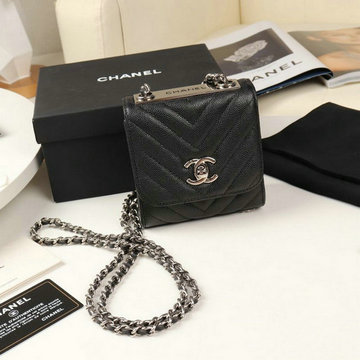 シャネル CHANEL JS-CH81633VK 2019年最新入荷 チェーンウォレット フラップ短財布 ショートウォレット コインケース 小銭入れ キャビアスキン