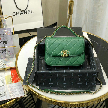 シャネル CHANEL JS-CH0967G 2019年最新入荷 トップハンドル フラップバッグ 斜め掛け ショルダーバッグ ラムスキン レディースかばん