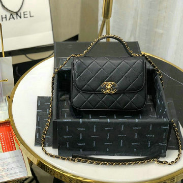 シャネル CHANEL JS-CH0967K 2019年最新入荷 トップハンドル フラップバッグ 斜め掛け ショルダーバッグ ラムスキン レディースかばん