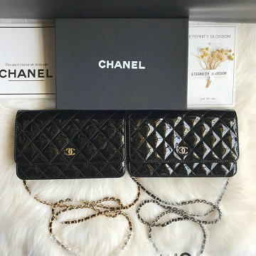 シャネル CHANEL JS-CH33814LGK 2019年最新入荷 クラシック チェーンウォレット 斜めがけ ショルダーバッグ フラップバッグ パテントレザー