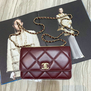 商品名称：シャネル CHANEL JS-CH86055  2019年最新入荷 WOC チェーンウォレット 斜め掛け ショルダーバッグ レディースかばん ラムスキン